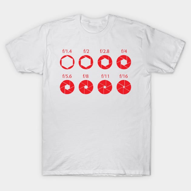 F-Stops-Red T-Shirt by inphocus